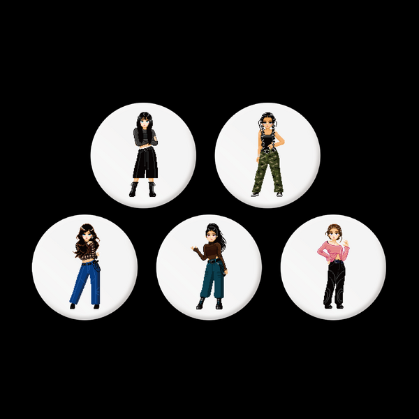 MEOVV BURNING UP PIN BUTTON SET(5EA)