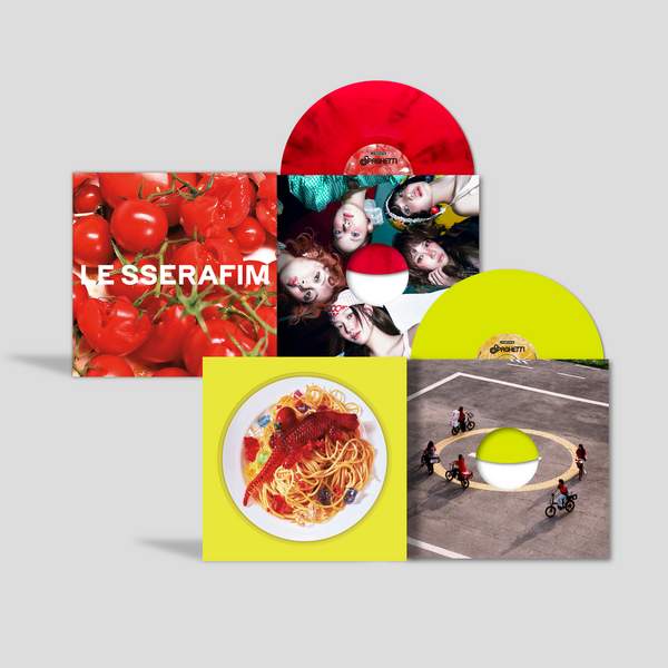 르세라핌 LE SSERAFIM 1st Single Album 'SPAGHETTI' Vinyl Neon Yellow Ver. / Tomato Red Ver.