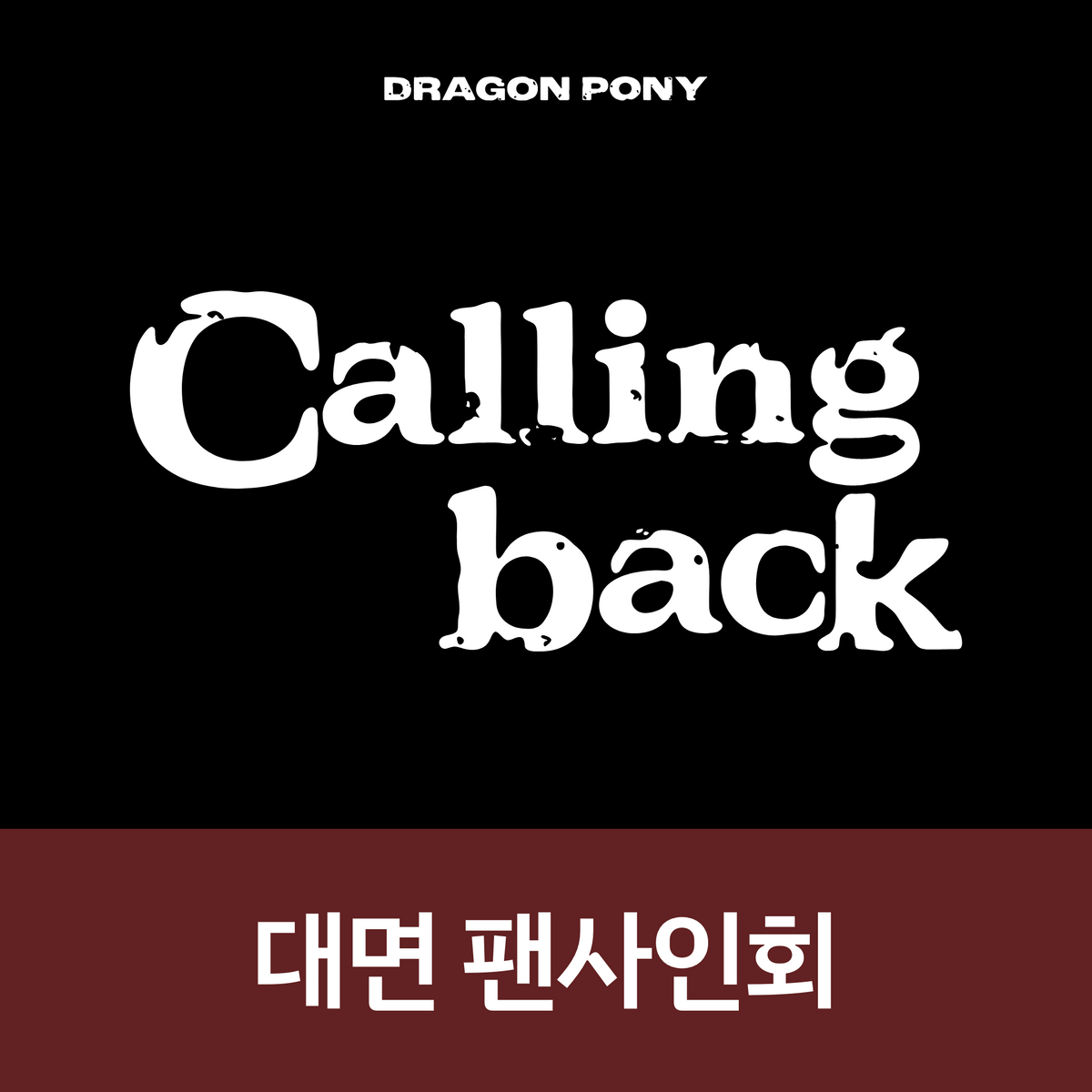 [1108 대면 팬사인회] Dragon Pony (드래곤포니) Single [Calling back] (Back ver. / Now ver.)