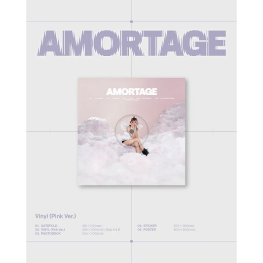 JISOO (지수) Mini Album [AMORTAGE] Vinyl (Pink ver.) 