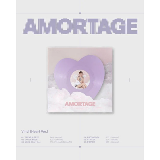 JISOO (지수) Mini Album [AMORTAGE] Vinyl (Heart ver.) 