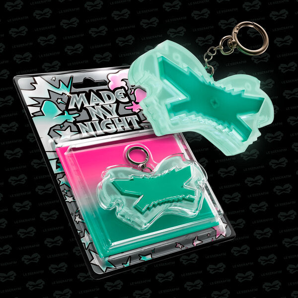 LE SSERAFIM (르세라핌) - 2nd Single Album 'Made My Night' Glow Clicker Keychain (Mint ver.)