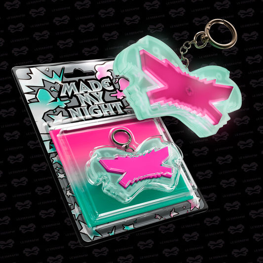 LE SSERAFIM (르세라핌) - 2nd Single Album 'Made My Night' Glow Clicker Keychain (Pink ver.)