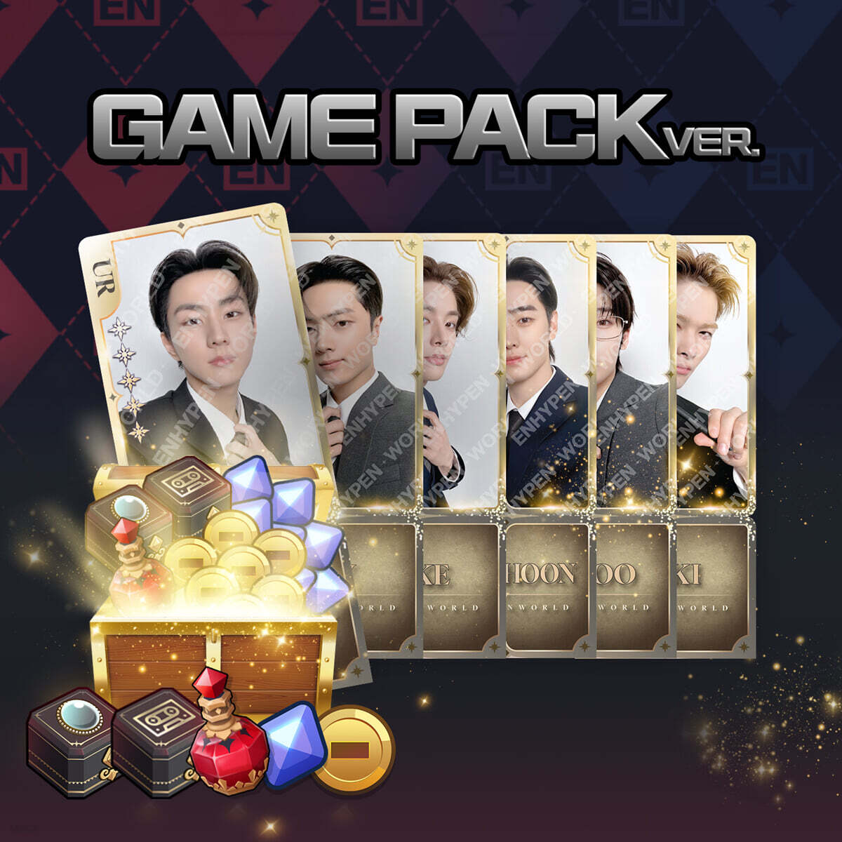 ENHYPEN WORLD COUPON CARD COLLECTION] NEWS ROOM GAMEPACK ver.